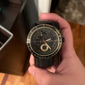 Express black and gold watch